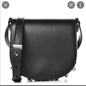 Alexander wang black mini lia bag with silver hardware